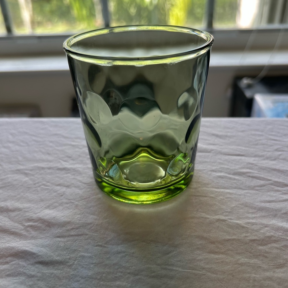 Green Textured Glass